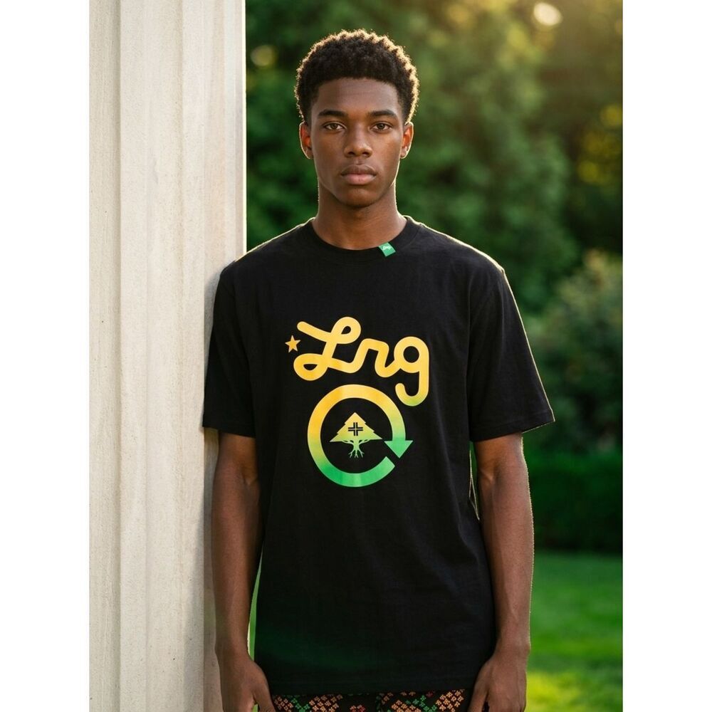 NWT LRG Unisex Black Short Sleeve Graphic Tee Shirt Lifted Research Group - M